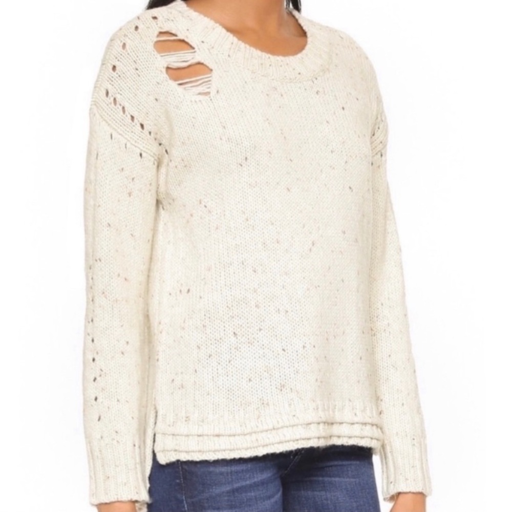 🖤 Wildfox Distressed Knit Sweater – Size S